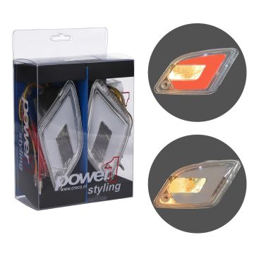 Zestaw kierunkowskazów LED Vespa GTS Audi look tył Power1