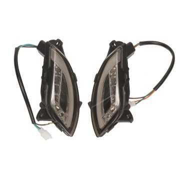 Zestaw kierunkowskazów (przód) AGM VX/Berini Napoli/BTC Riva/Turbho RL-50 DMP Audi Look + światła do jazdy dziennej