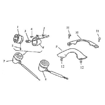 Migające światło do BTC Grande Retro niebieskie białe