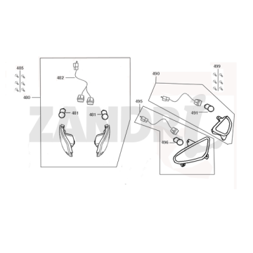 Wskaźniki Santini Capri matowe ciemnoniebieskie