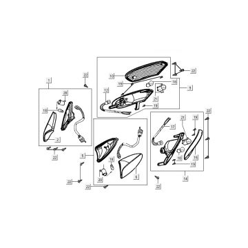 wskaźniki Kymco Grand Dink 2-suwowy Srebrny