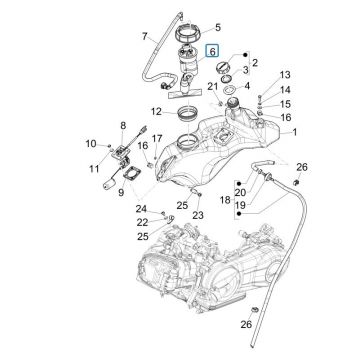 Zbiornik paliwa Vespa Sprint 125 4T 3V IE ABS