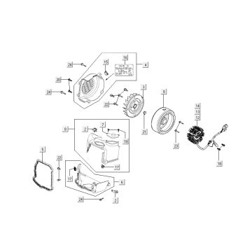 Chłodzenie - Zapłon Kymco New Dink 4-suwowy czarny metaliczny