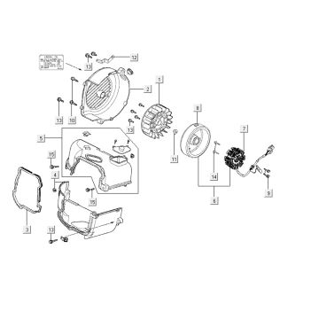 Lodówka zapłonu Kymco VP50 4t ac techo srebrny