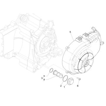 Korek chłodzący - Piaggo Zip 4-suwowy filtr oleju (euro5 wtrysku IGET)