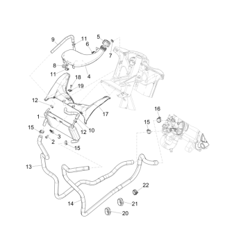 Układ chłodzenia Piaggio NRG Power DD 2007-2017