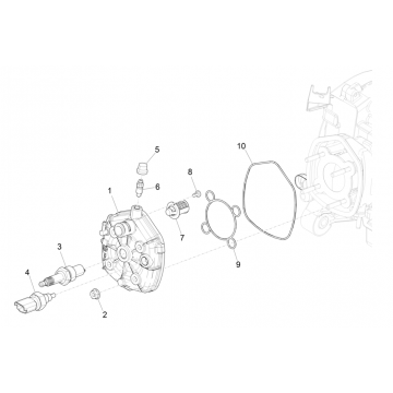 Głowica cylindra - Świeca zapłonowa Piaggio NRG Power 50 2-suwowa LC Euro 4