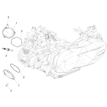 Osłona głowy Piaggio Medley 150 4T IE ABS E4 2016-2020 (EMEA)
