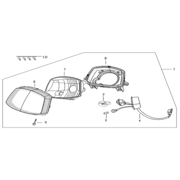 Lampa przedni AGM Star50 biała Lampa przedni AGM Star50 biała