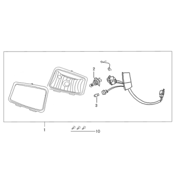 Lampa przedni AGM VX50s pomarańczowa