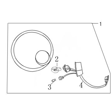 Lampa przednia Benzhou YY50QT-45A tytanowa