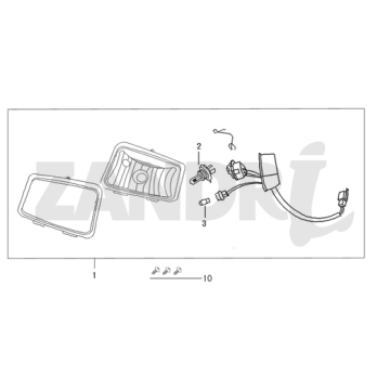 Lampa przednia BTC Riva Sport czarna