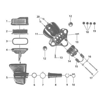 Zundapp GTS 50 517-39L0 reflektory i filtry