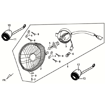 Lampa zamienna Kpl Sym Allo GT (WH006 S882U)