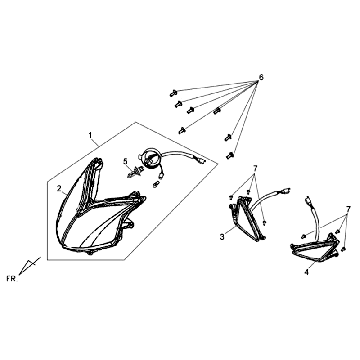 Kpl Sym Symphony SR (BK5560) lampa czarna