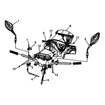Licznik klosza reflektorów lusterka Sym Symphony ST euro4 Niebieski