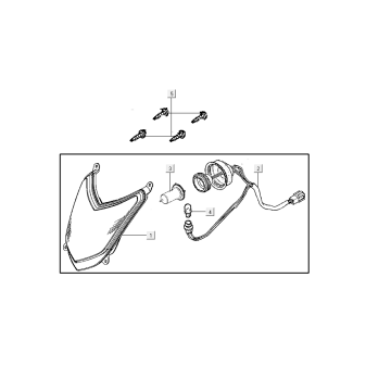 Reflektor Kymco Agility Delivery 4-suwowy euro4 biały
