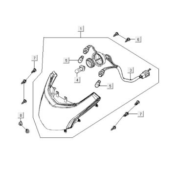 Lampka Przednie Kymco New Dink 200i