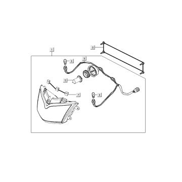 Lampa przednia Kymco People S 4-suwowy wiśniowy
