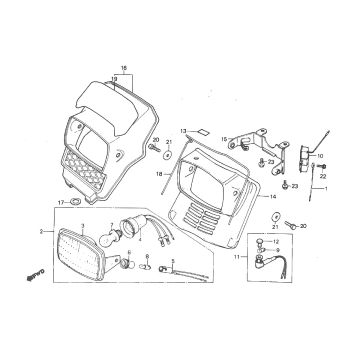Reflektor - Spoiler reflektorów Honda MT50