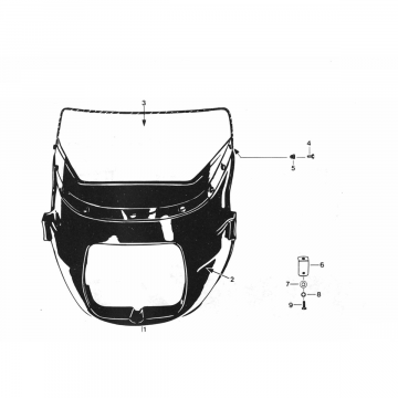 Spoiler reflektorów Zundapp GTS 50 529-028 i 029