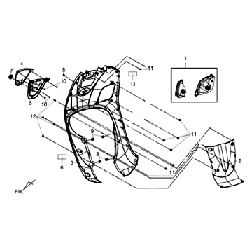 Reflektor przedni Sym Fiddle III (WH006) biały Reflektor przedni Sym Fiddle III (WH006) biały