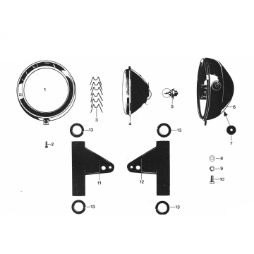 Zundapp C50 Reflektor sportowy 529-010