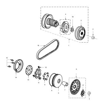 Wariator sprzęgła Peugeot Speedfight 2 LC E2 2-suwowy