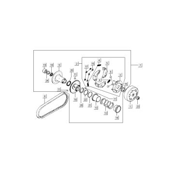 Pasek klinowy sprzęgła Kymco Grand Dink 2-suwowy tytan