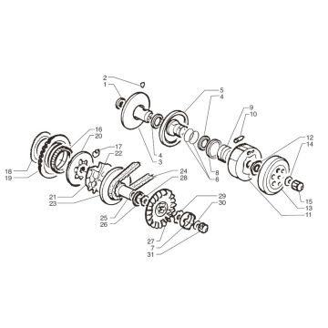 Sprzęgło Beta Ark-k AC czarne 2008 2-suwowe