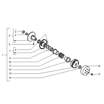 Sprzęgło Gilera Runner 98-2005 2-suwowe