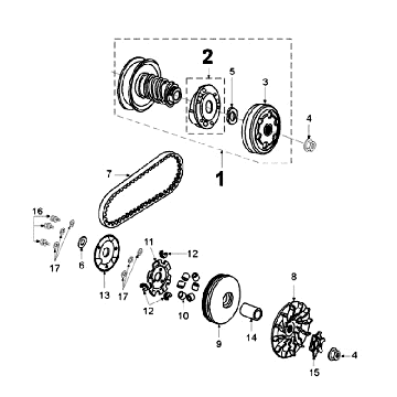 Sprzęgło Peugeot Jet Force LC czarne