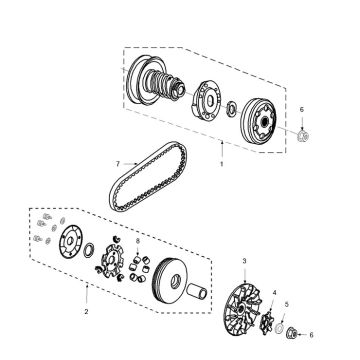 Sprzęgło Peugeot Ludix jeden 2-suwowy