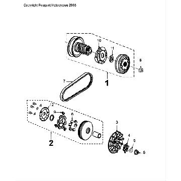 Kopertówka Peugeot Speedfight 4 LC czarno-niebieska