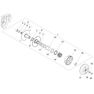 Sprzęgło Vespa Sprint 125 4T 3V IE ABS E5 2021 (EMEA)