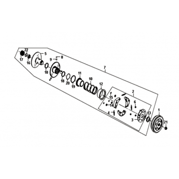 Sprzęgło Sym Fiddle II euro4 (WH-006) Białe