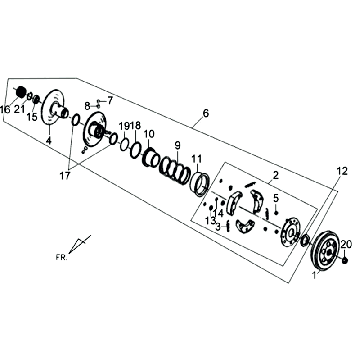 Sprzęgło Sym Orbit II (WH8018P) biały