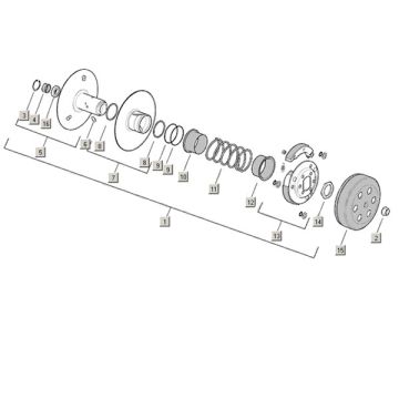 Sprzęgła+akcesoria Aprilia Mojito Custom 2t (silnik Piaggio) 2004 - 2010