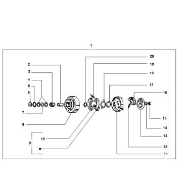 Sprzęgło Vespa Ciao 2-suwowe