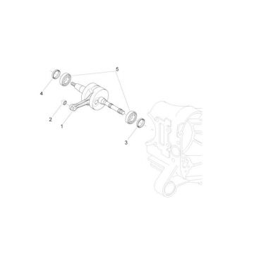 Wał korbowy Piaggio Zip 2000 2-suwowy AC