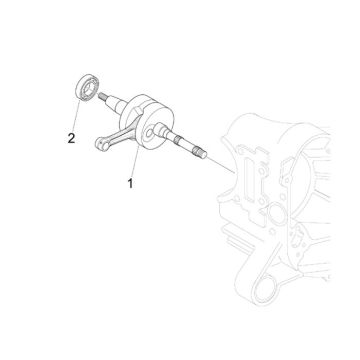 Wał korbowy Piaggio Liberty 4-suwowy