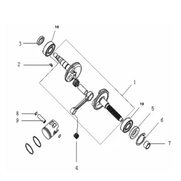 Wał korbowy Generic Ideo niebieski 2007 2-suwowy