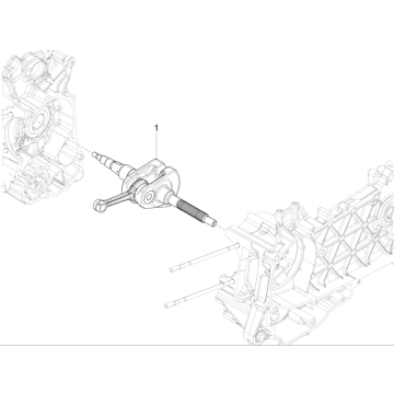 Piaggio Fly 125 4-suwowy 3V IE E3 wał korbowy