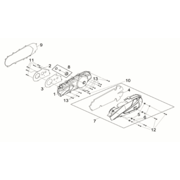 L. crank case cover Sym Joymax Z 125i E5 2022