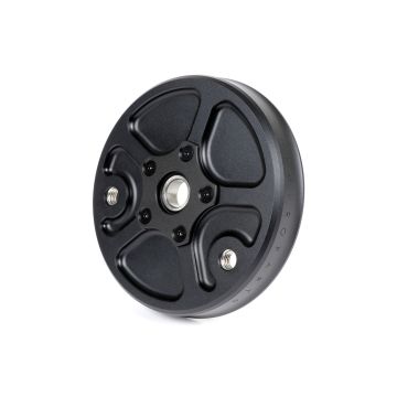 AchterwielLagerplaat MCRWK Piaggio Boxer 1 en Boxer 2 CNC aluminium zwart