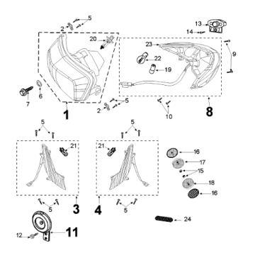 Licht Peugeot Tweet 125 E3 2010-2013