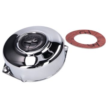 ontstekingsdeksel verchroomd,zwart Puch logo 101 OCTANE voor Puch Maxi,X30