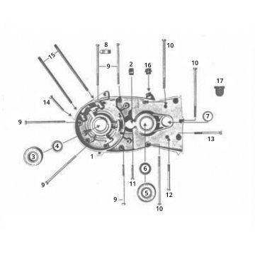 Lewa połowa skrzyni korbowej Zundapp GTS 50 517-40L0