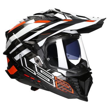 Kask adventure LS2 Explorer Edge MX701 czarny / fluorescencyjny pomarańczowy