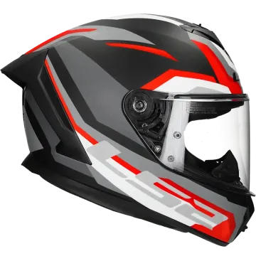 Kask integralny LS2 Rapid III Hyper FF820 czarny / czerwony